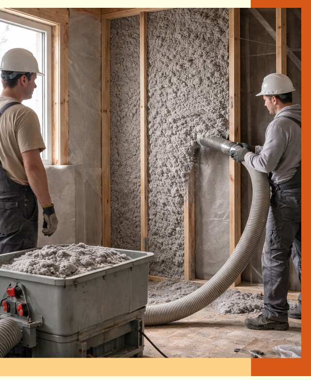 Утепление каркасного дома эковатой в Павловском Посаде от 1829 руб. | ТепломастерПвл
